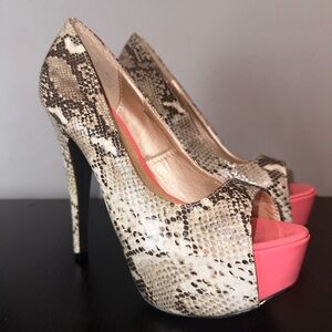 Charlotte Russe snakeskin heels